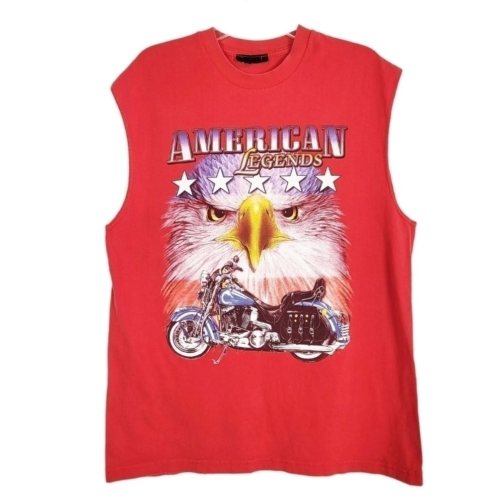 VTG American Legends eagle motorcycle sleeveless tank 4th of july fourth